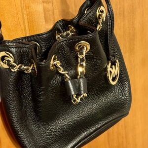 Michael Kors Black Pebbled Leather Bag